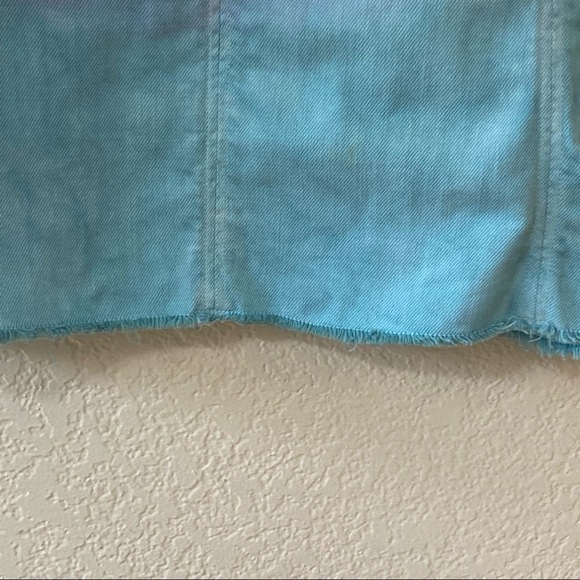 Free People We The Free Call On Me Dip-Dye Ombre 100% Cotton Denim Tank Top - Picture 9 of 16